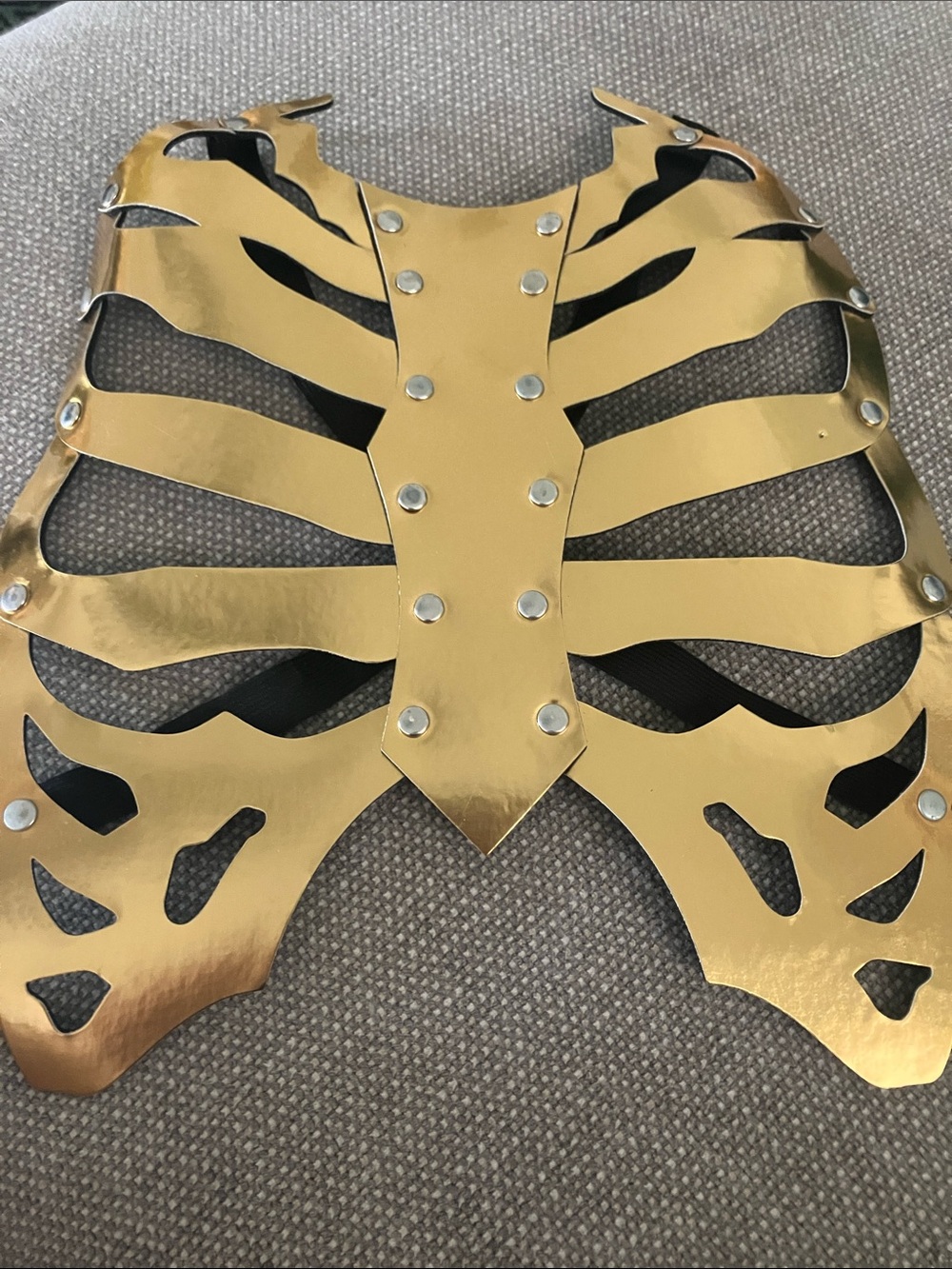 Black Rib Cage Chest Harness